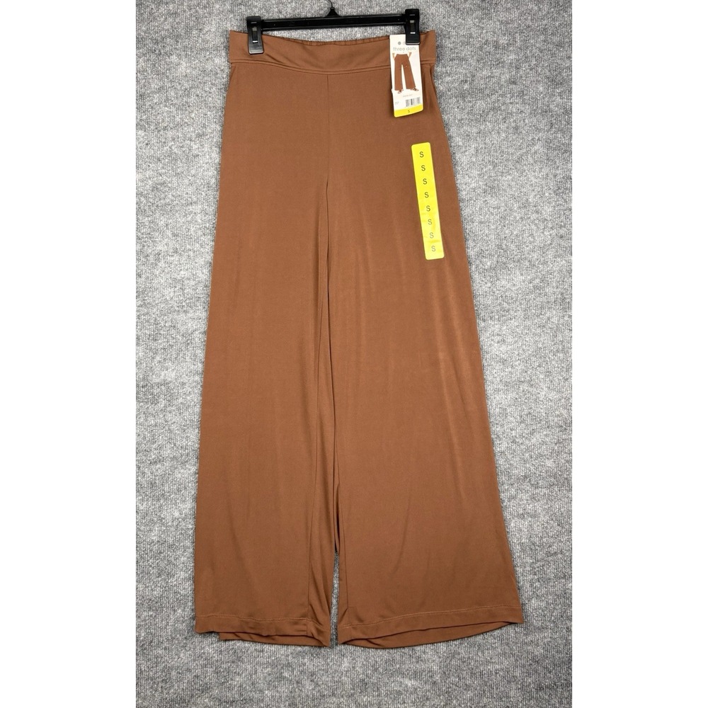 Three Dots Women's Wide-Leg Pull-On Pants, Brown, Size S New With Tags